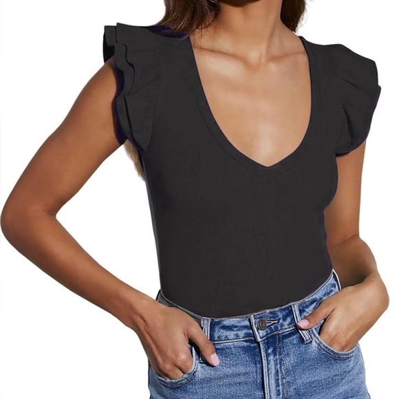 Ezbelle Women’s Summer Sleeveless VNeck Top Size Large NWT - Picture 2 of 6